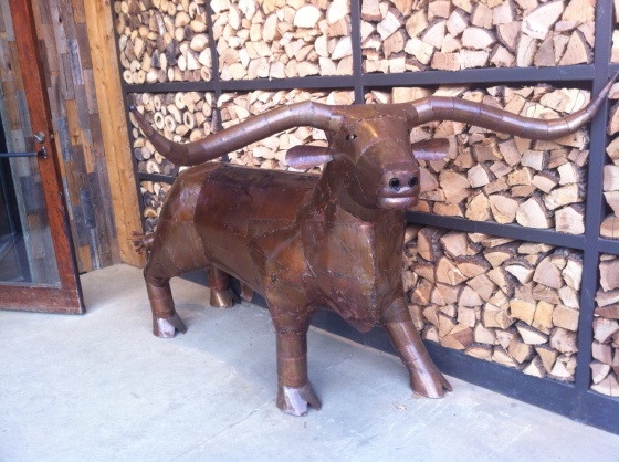 copper bull statue